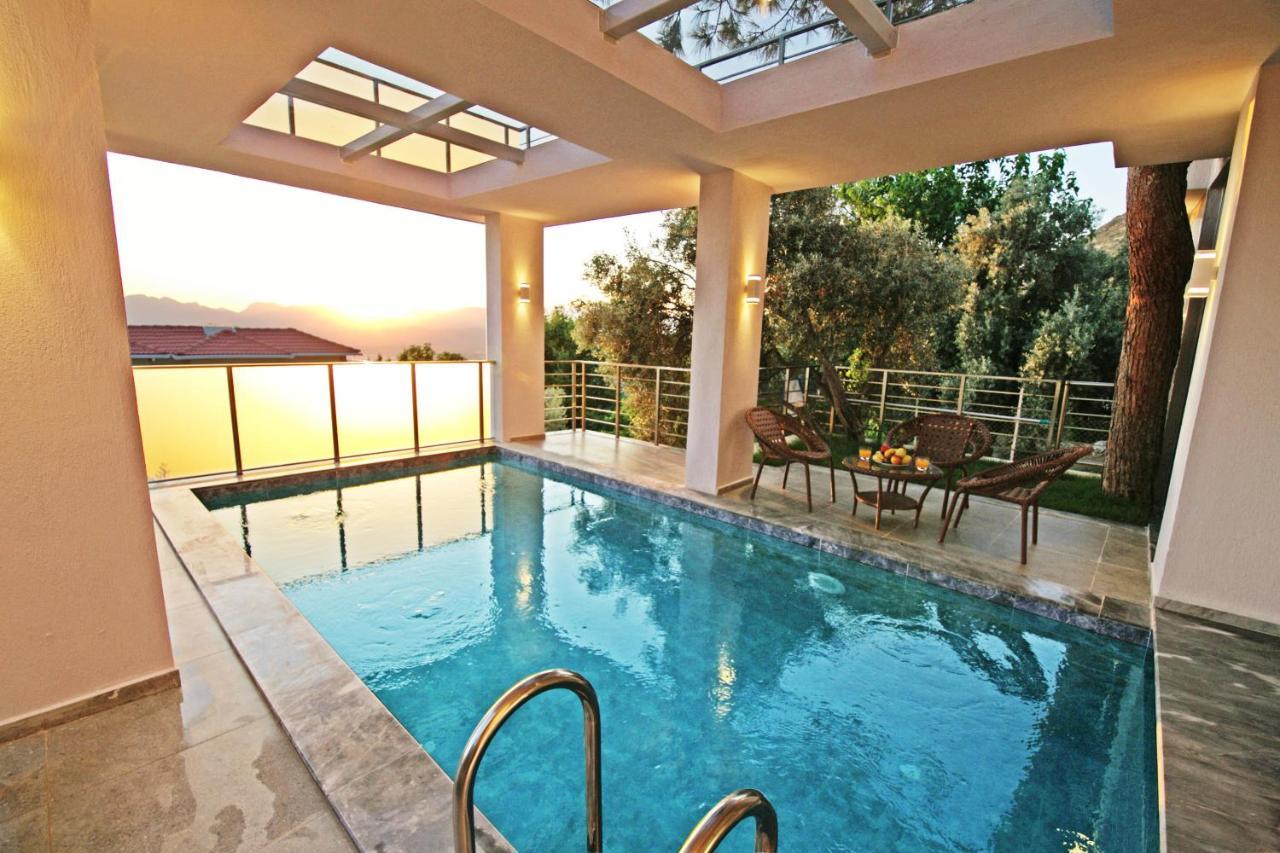 Villa With A Private Heated Pool, Jacuzzi, Overlooking Spectacular Views Of The Sea Kas Exterior photo