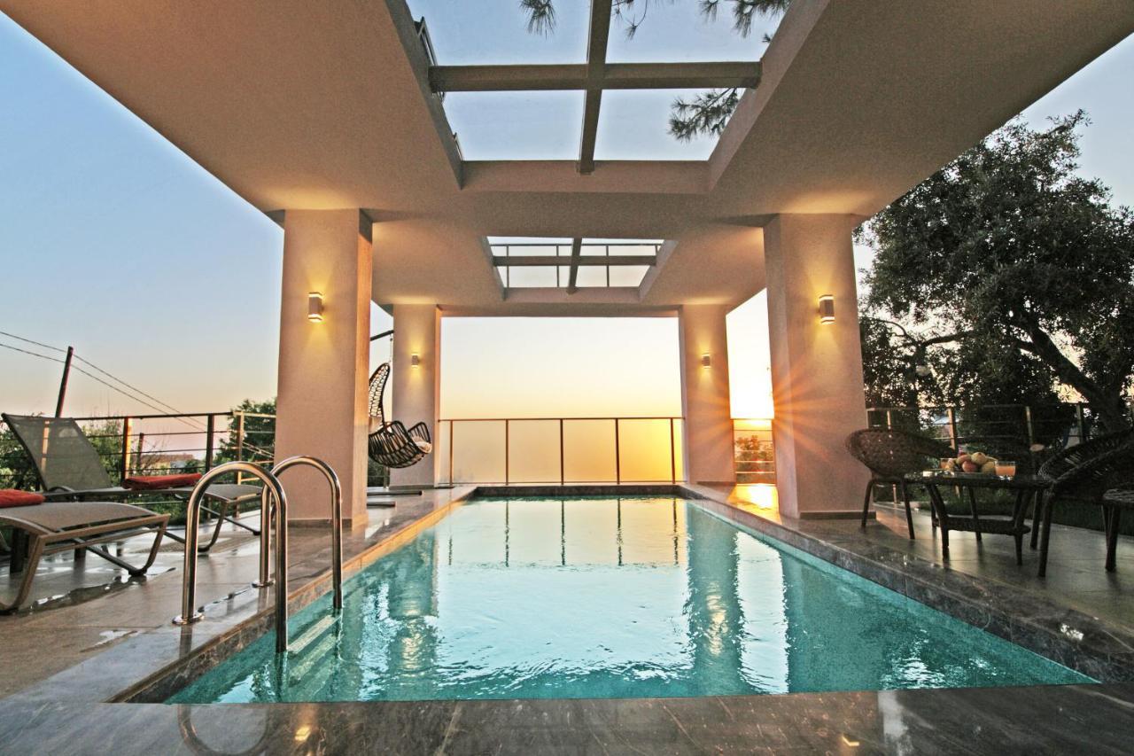 Villa With A Private Heated Pool, Jacuzzi, Overlooking Spectacular Views Of The Sea Kas Exterior photo